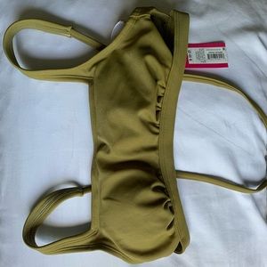 Army green sparkly bikini top